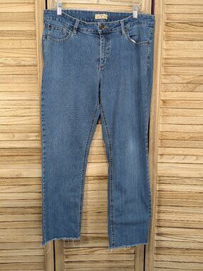 Blue Mountain Jeans Raw Hem Straight Leg Size 14